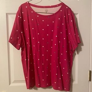 NWOT Kim Rogers Perfectly Soft Plus Size Short Sleeve Top Size 3X